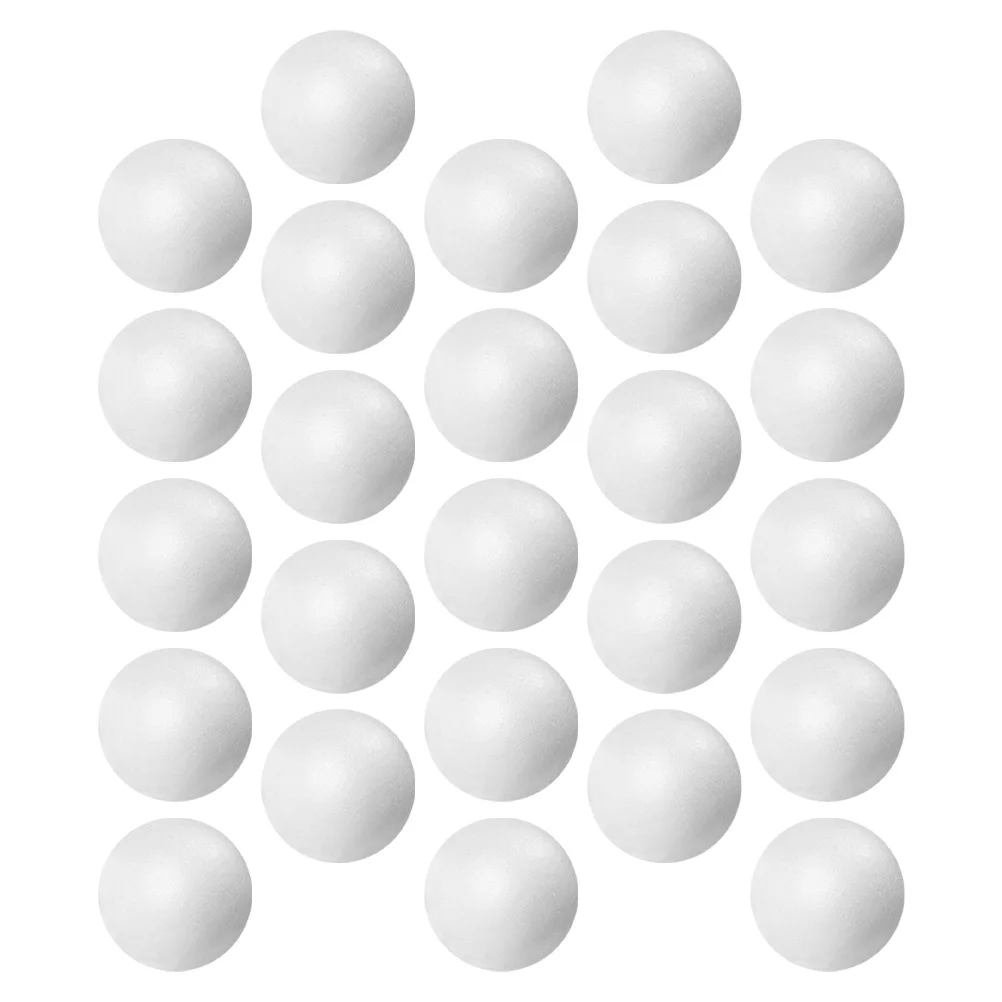 100個入り ボール スムーズな丸型 無塗装 クラフトボール 子供用 DIYプロジェクト モデル 白色フォーム クラフト用品 サークルフォーム アート用