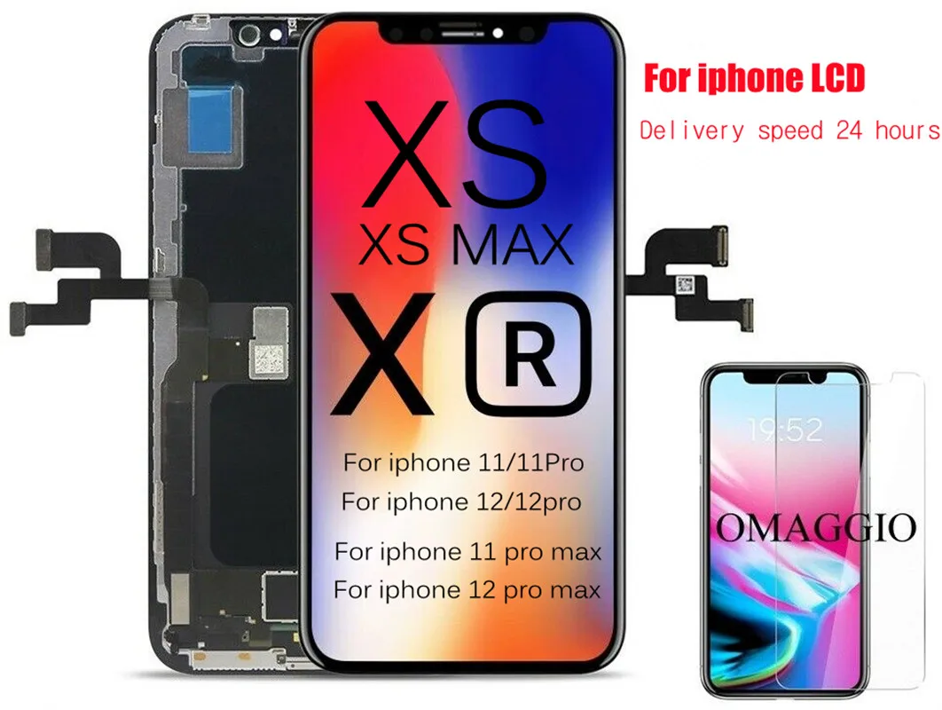 

For iPhone x xs xr mobile phone display replacement, for iPhone 11 11pro 12 12pro LCD display,pro iPhone mini LCD display