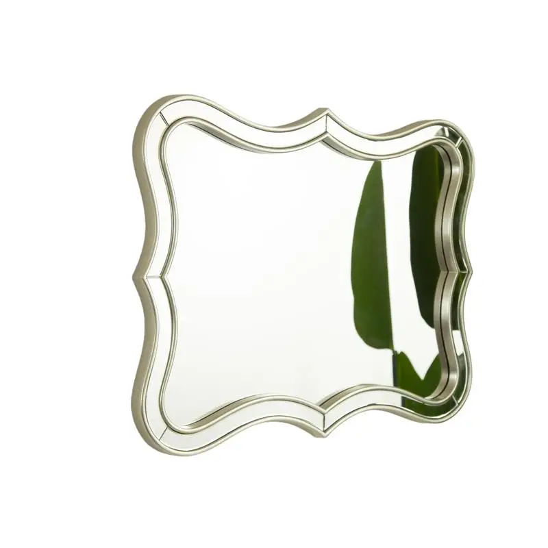 مرآة زخرفية على شكل موجة مقاس 24 بوصة بإطار ذهبي، طراز فاخر خفيف، مثالية للحمام وغرفة النوم وغرفة المعيشة والممر وغيرها #3