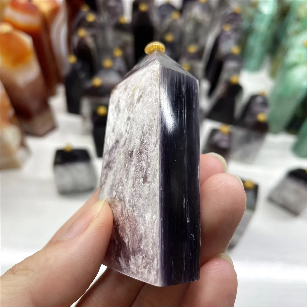 

Expensive Gemstone Real Natural Purple Lepidolite Quartz Lithionite Crystal Points Mineral Rocks Healing Ornaments Reiki Decor