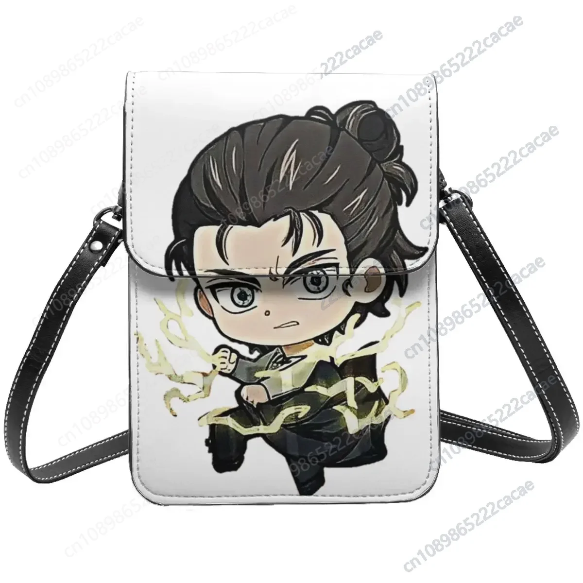 Chibi Eren Shoulder Bag eren yeager anime manga aot Outdoor Woman Mobile Phone Bag Gift Aesthetic Leather Bags