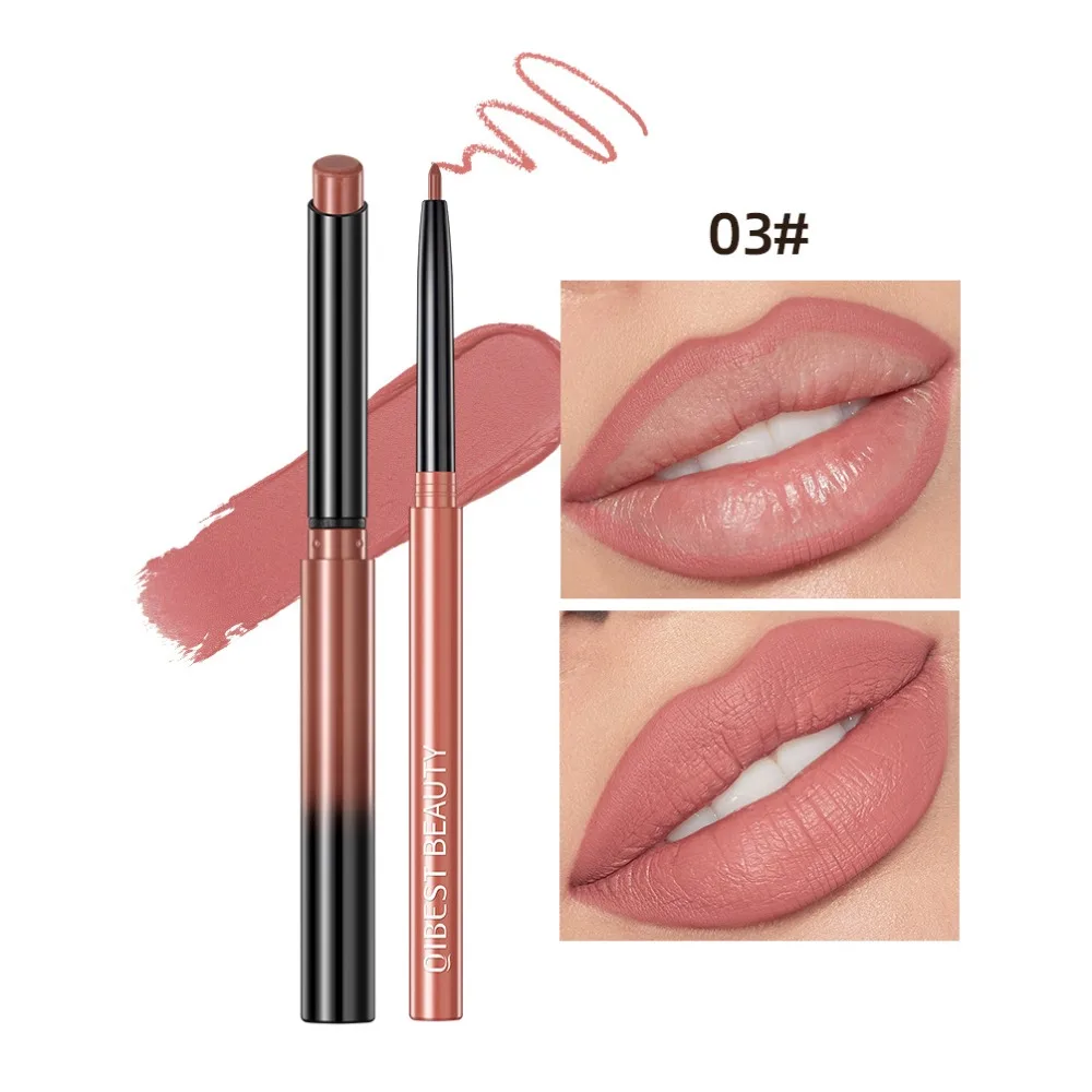 Potlood Contour Lip Stick Nieuwe Waterdichte Langdurige Matte Lippenstift Pen Set Sexy Lip Liner Schoonheid