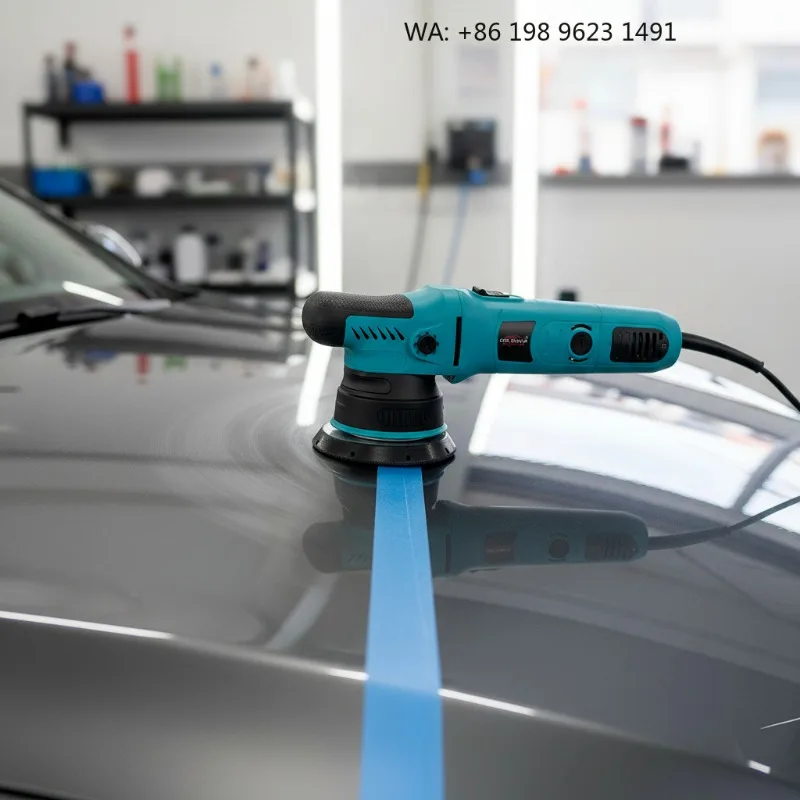 Mini Handheld Dual Track Buffing Frame Small Foam Pad Kit For Wheel Rim Mirror Narrow Gap Auto Detailing Work