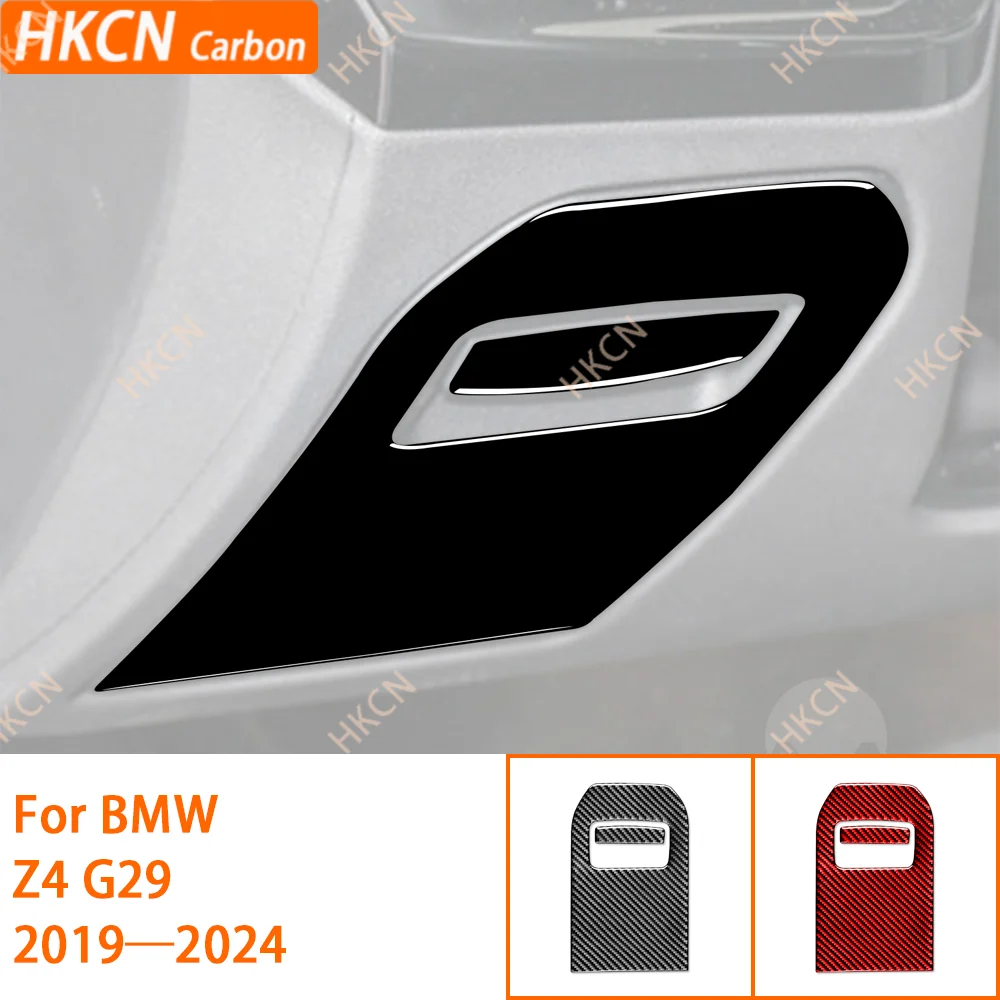 3K Carbon Fiber Sticker for BMW Z4 G29 2019—2025 Driver Side Storage Box Panel Cover Anti-Scratch Adhesive (Easy Install)