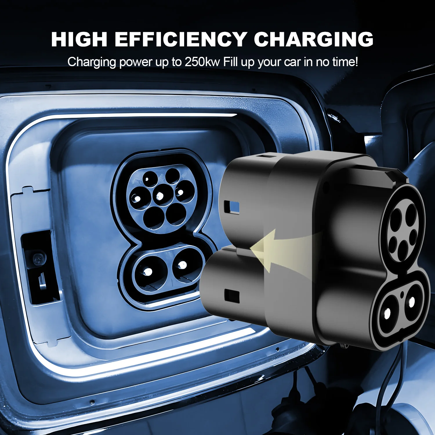 Kolanky 250A CCS1 إلى CCS2 محول مركبة كهربية سيارة CCS1 إلى CCS2 محول تيار مستمر شحن سريع محطة شحن عامة #4