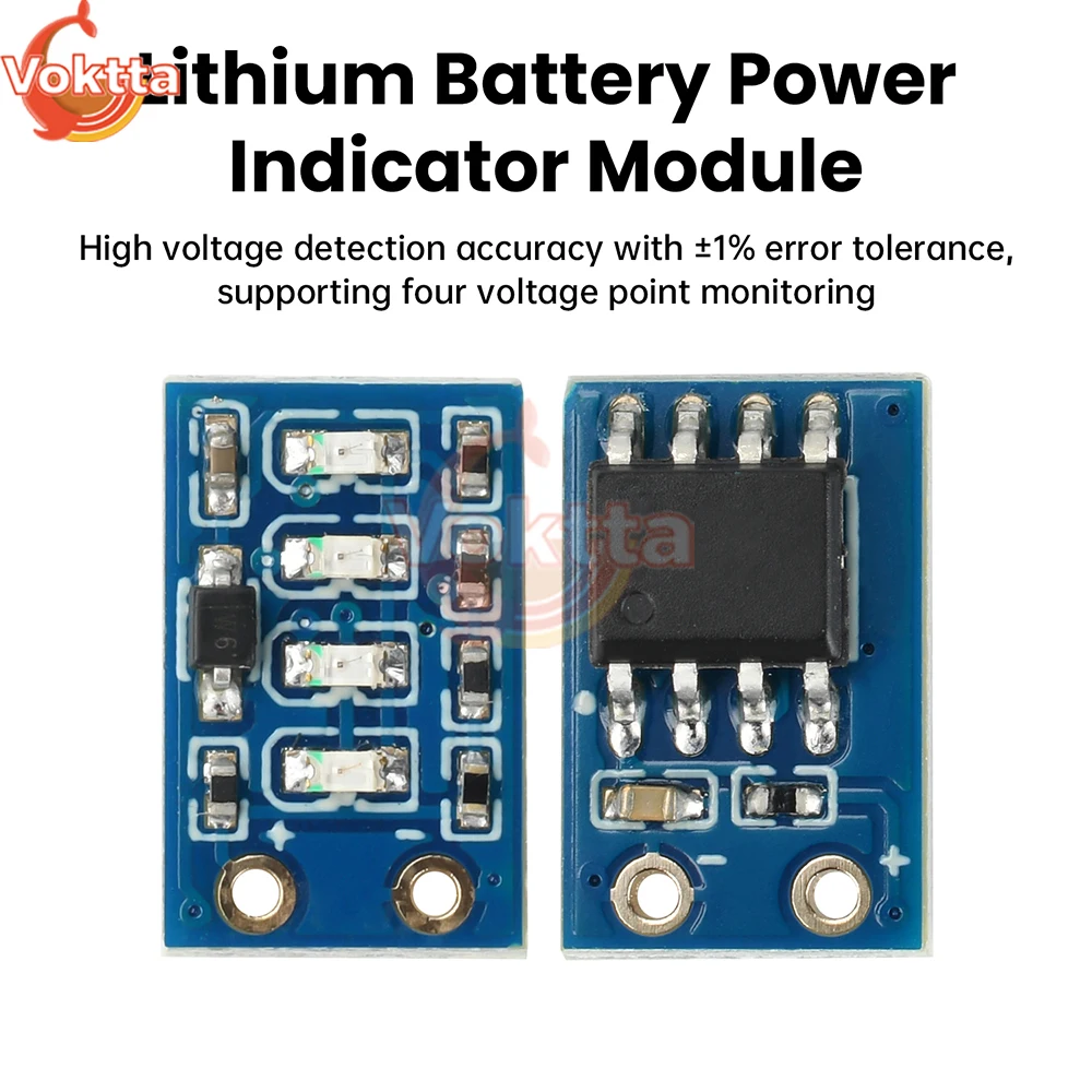 Mini indicador de nivel de batería 1S/2S/3S, placa de capacidad de batería de litio, módulo de medición de potencia, módulo indicador de luz de pantalla LED CC