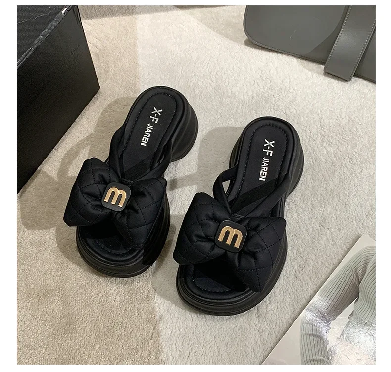 2026 Sommer Neue Mode Damenschuhe Pantoletten Bequeme Plateau-Schuhe Hohe Absätze Freizeit Blumen Outdoor Strand Pantoffeln für Frauen – Detail 26