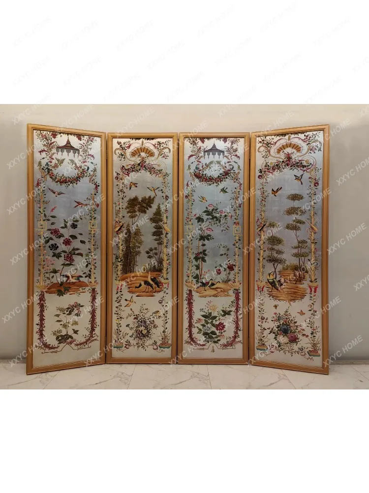 Mobile Folding Subareas Screens Hand Painted Painting Sofa Background Wall Tea Room Living Room Decorative Painting