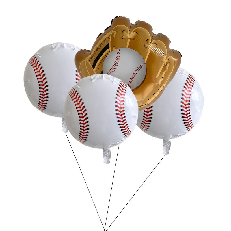 4 teile/satz baseball Luftballons für Alles Gute Zum Geburtstag Party Dekorationen Kinder Junge geschenke Ball Spiel Thema Party Folie Luft Ballon liefert