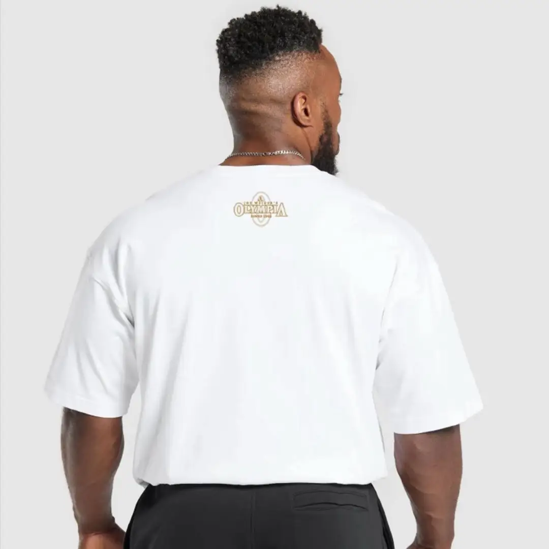 OLYMPIA gear 60th Anniversary latest T-shirt cotton white and gold high quality printed original