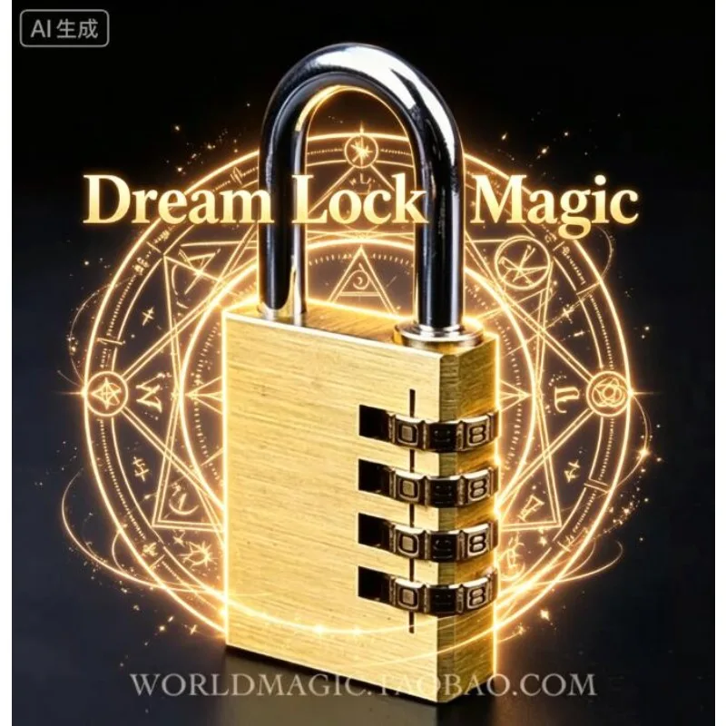 Candado de ensueño con código de inducción para mentalismo, pequeño truco de magia, candado de números elegidos, ilusiones, magia de cerca, accesorios y trucos para magos