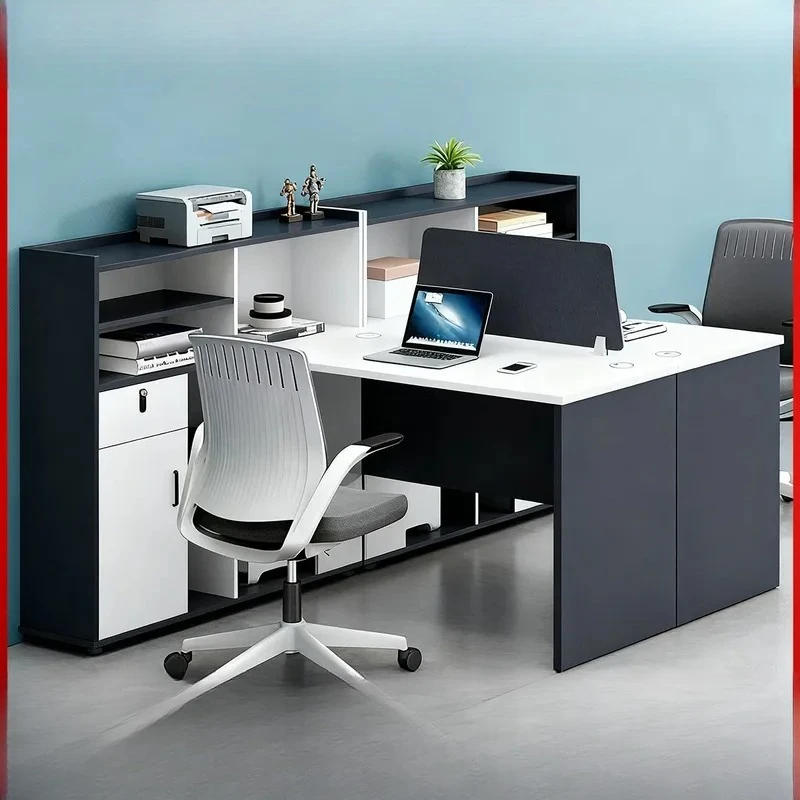 for Staff Office Desk and Chair Combination Simple Partition Screen Seat Financial Table