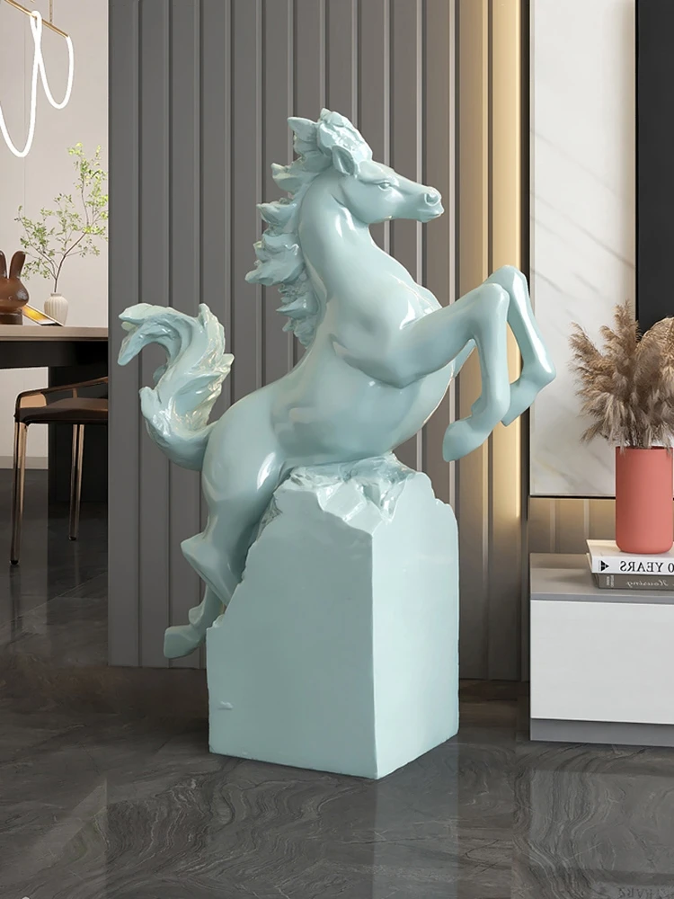 Home Decor Horse Statues Floor Decorations Nordic Living Room Large Welcome Art Sculptures Housewarming Gifts Interior Figurines