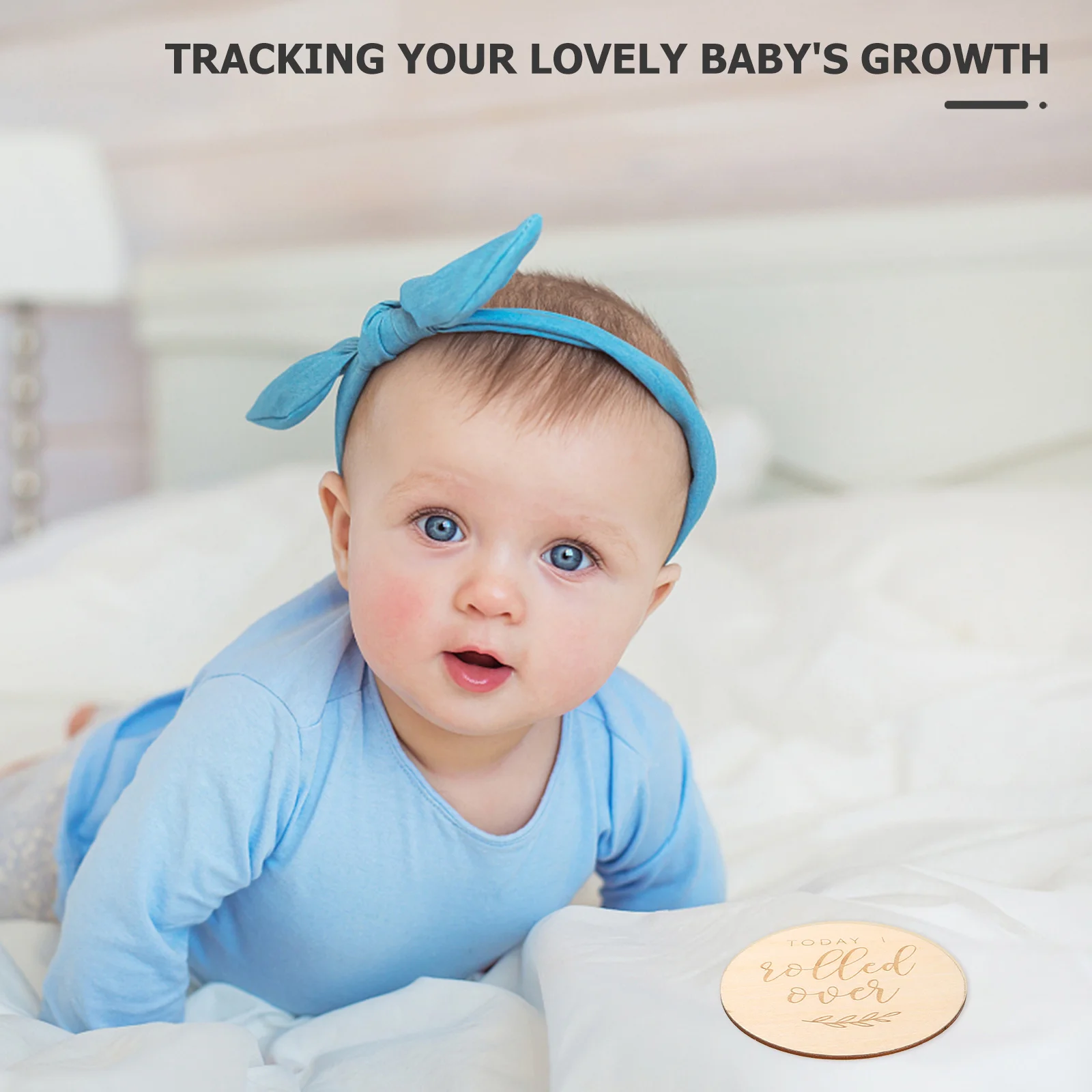 

12Pcs Baby Growth Recording Cards Wooden Milestone Memory Photo Prop for Newborn First Year Moments Birthday Milestone Cards