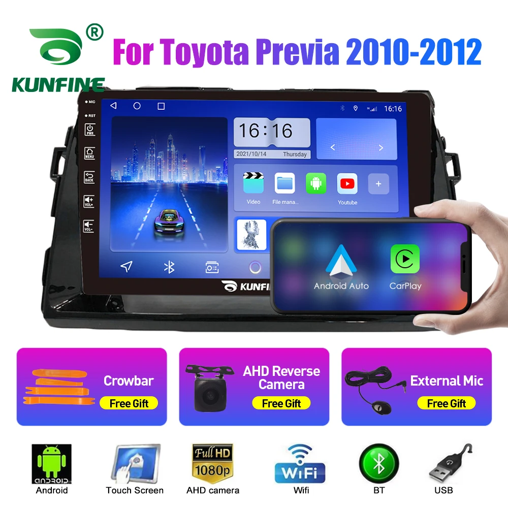 Car Radio For Toyota Previa 2010-12 2Din Android Octa Core Car Stereo DVD GPS Navigation Player Multimedia Android Auto Carplay