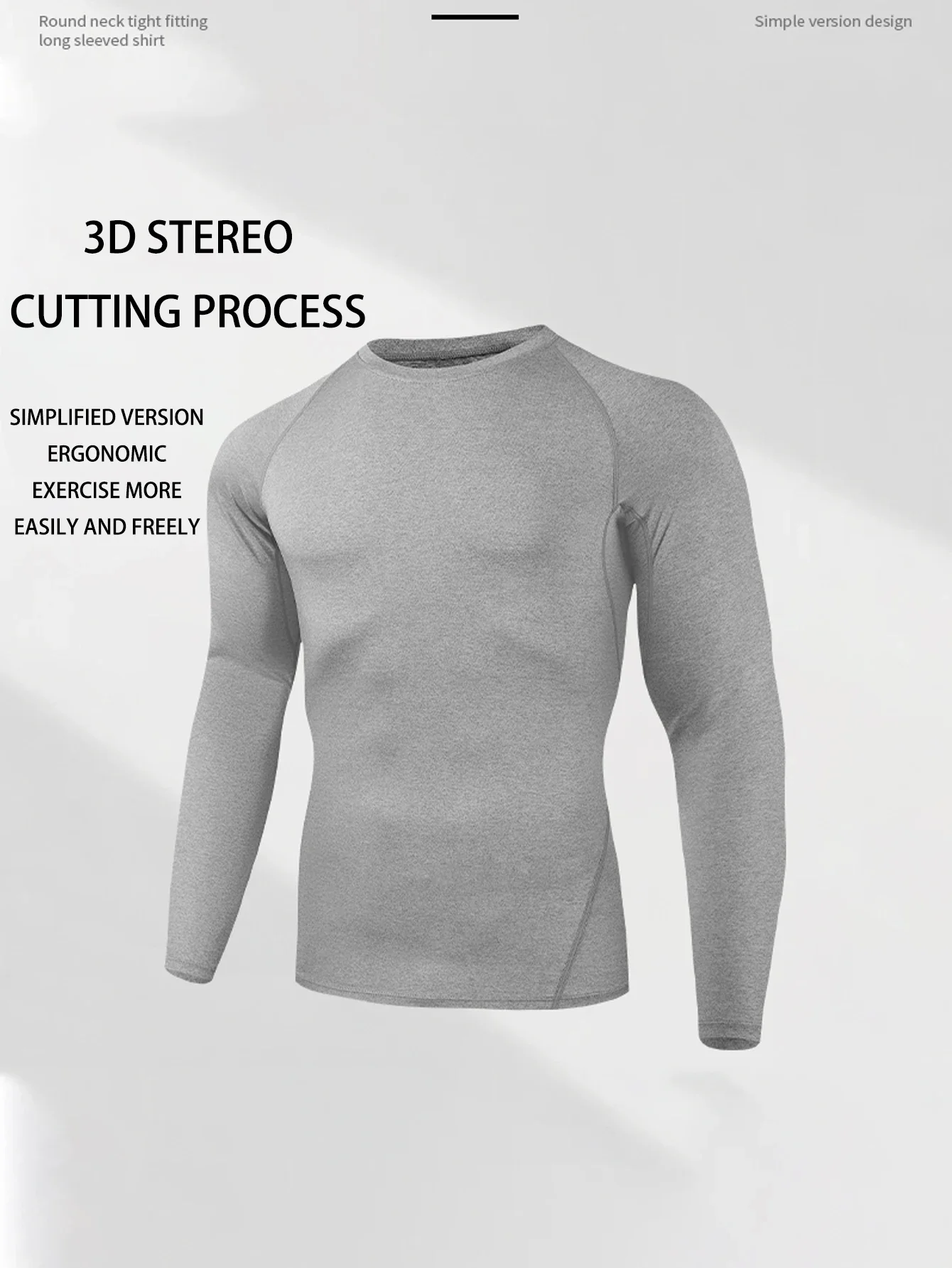 

Sports tights long sleeve men, moisture absorbent running breathable speed dry T-shirt basketball stretch, fitness base top