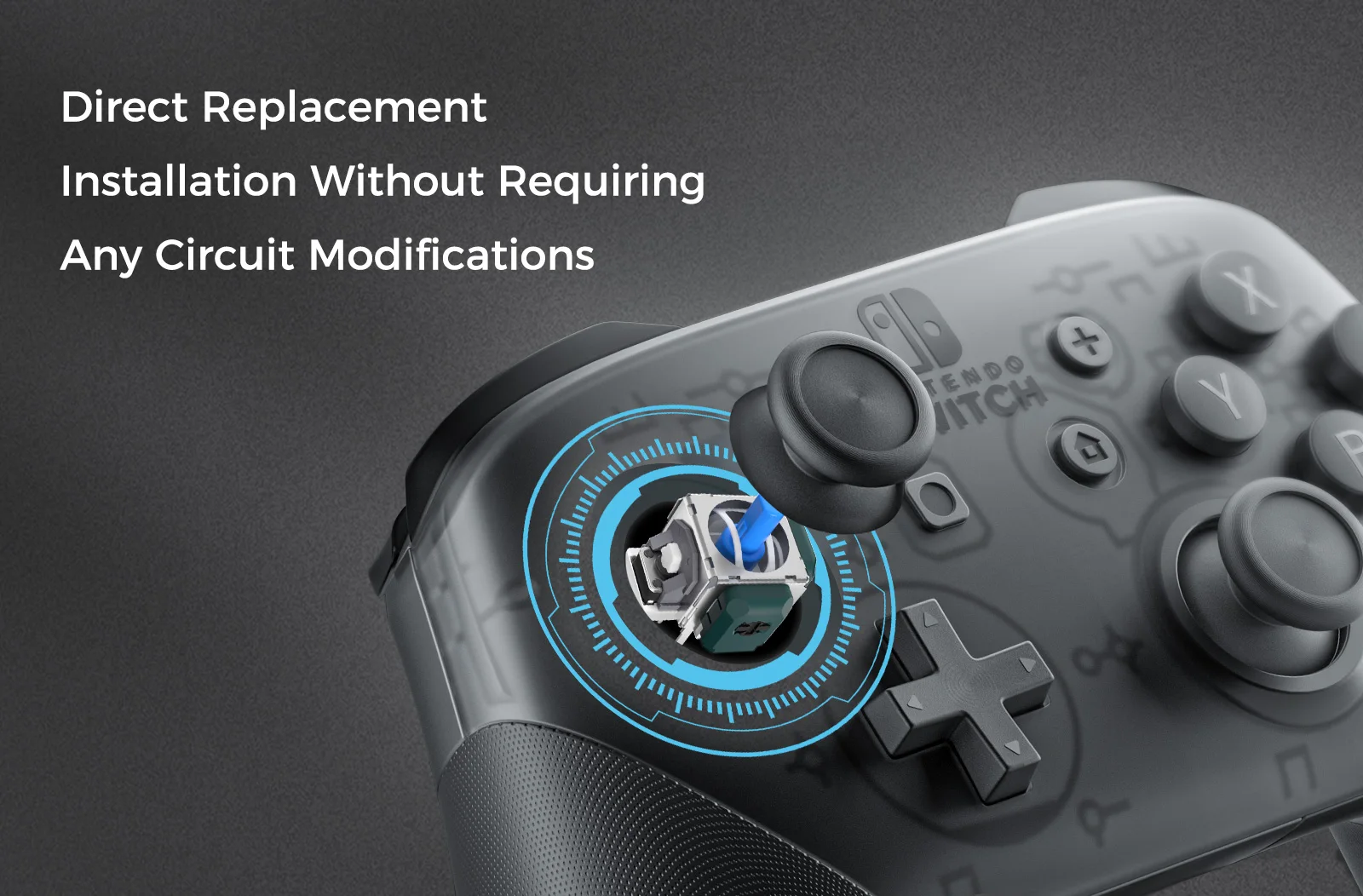 AKNES×HALLPI TMR Electromagnetic No Drift Joystick for PS4 Xbox Series Gamepad for Switch Pro PS5 Controller Repair Replacement