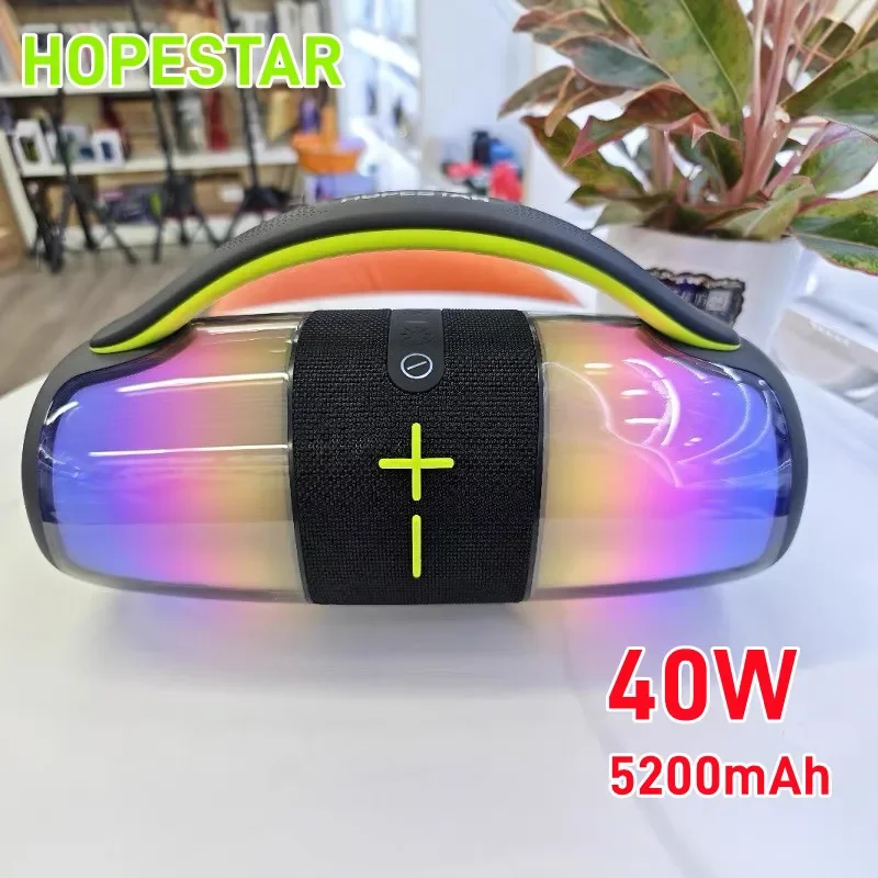 Оригинальные Bluetooth-колонки HOPESTAR P54, музыкальный импульсный портативный сабвуфер, мощный беспроводной бумбокс, аудиоцентр, светодиодный светильник для ПК