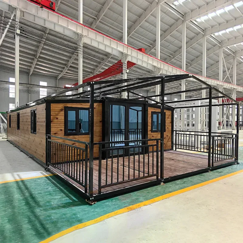 Customized Hot Sale 20Ft 40 Ft Expandable Container House Prefab Folding House 2 3 Bedroom Prefabricated Portable Tiny Home Ware