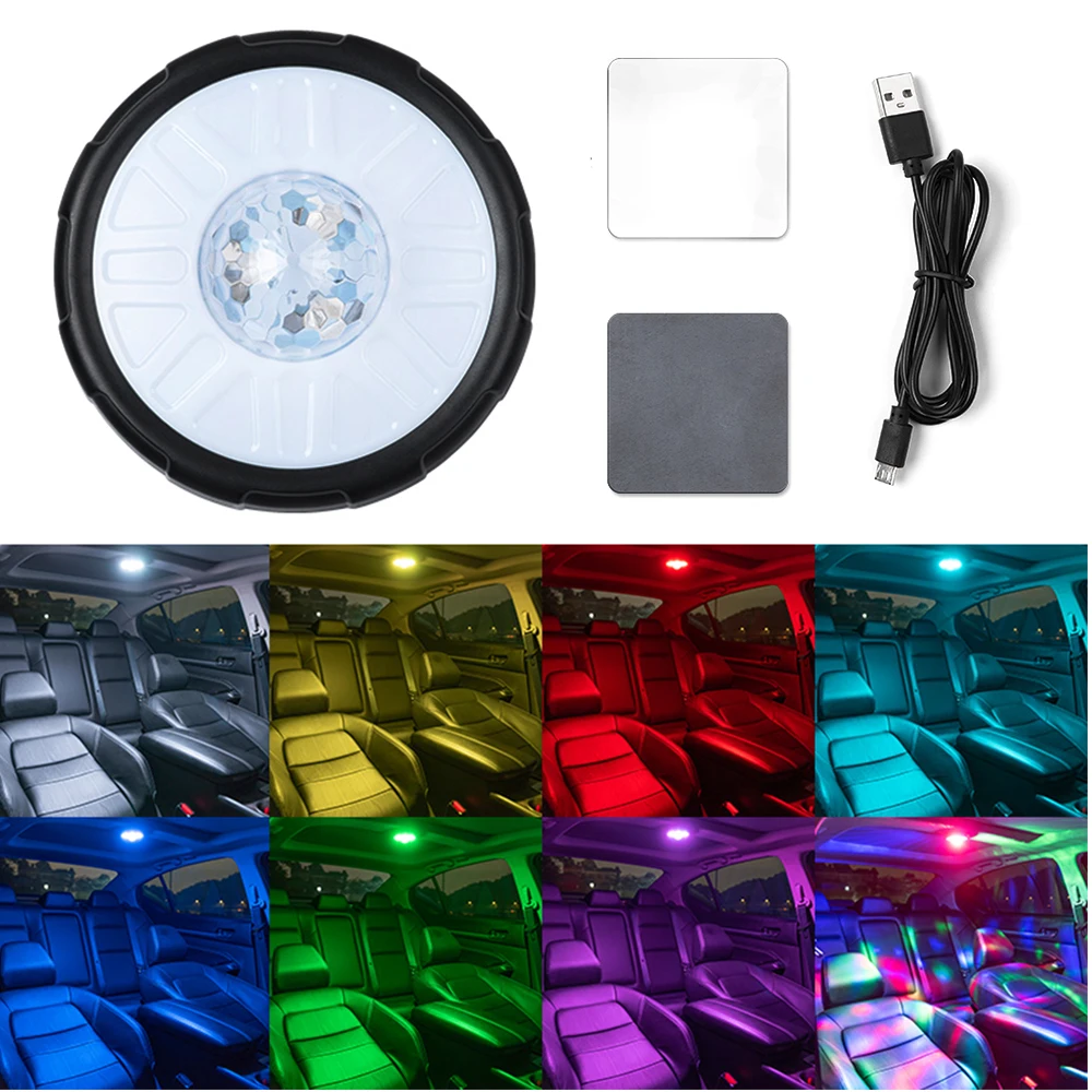 

Car RGB Interior Ambient Light LED Ceiling Lamp Automobile Reading Light Auto Styling Night Light for Automobiles Family Party