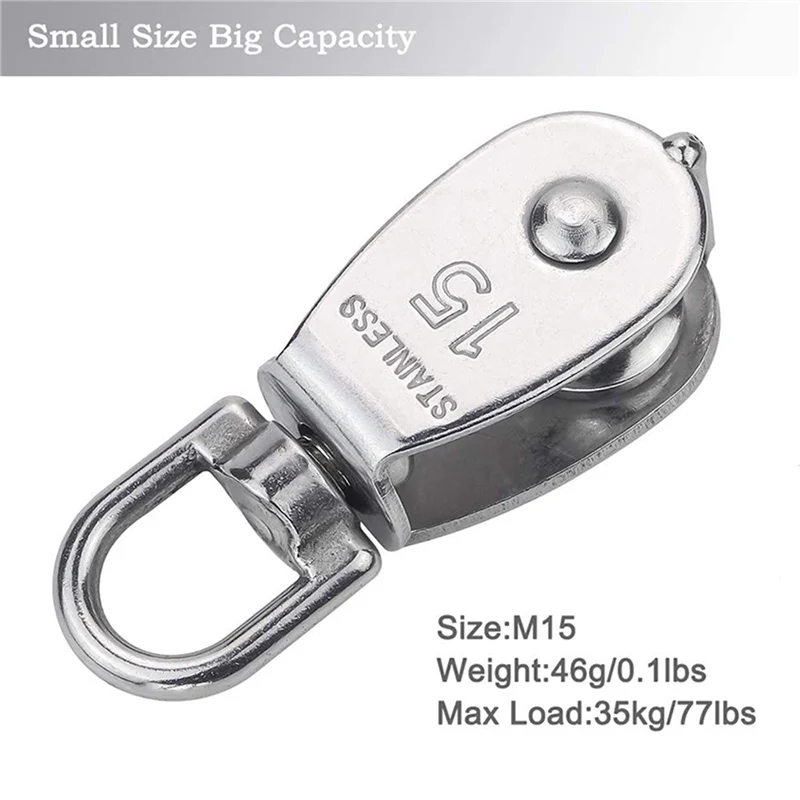 

ABFS 24 шт. M15 одиночный шкив, подвесной трос, буксировочное колесо, поворотный подъемный трос, кабельный шкив, ролик