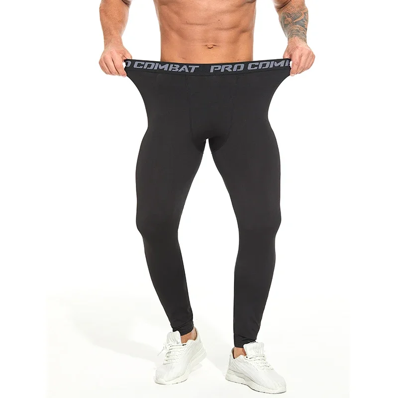 Mens Compression Leggings Running Gym Tights Basketball Licra Men Sports Workout Fitness Training Exercise Pants