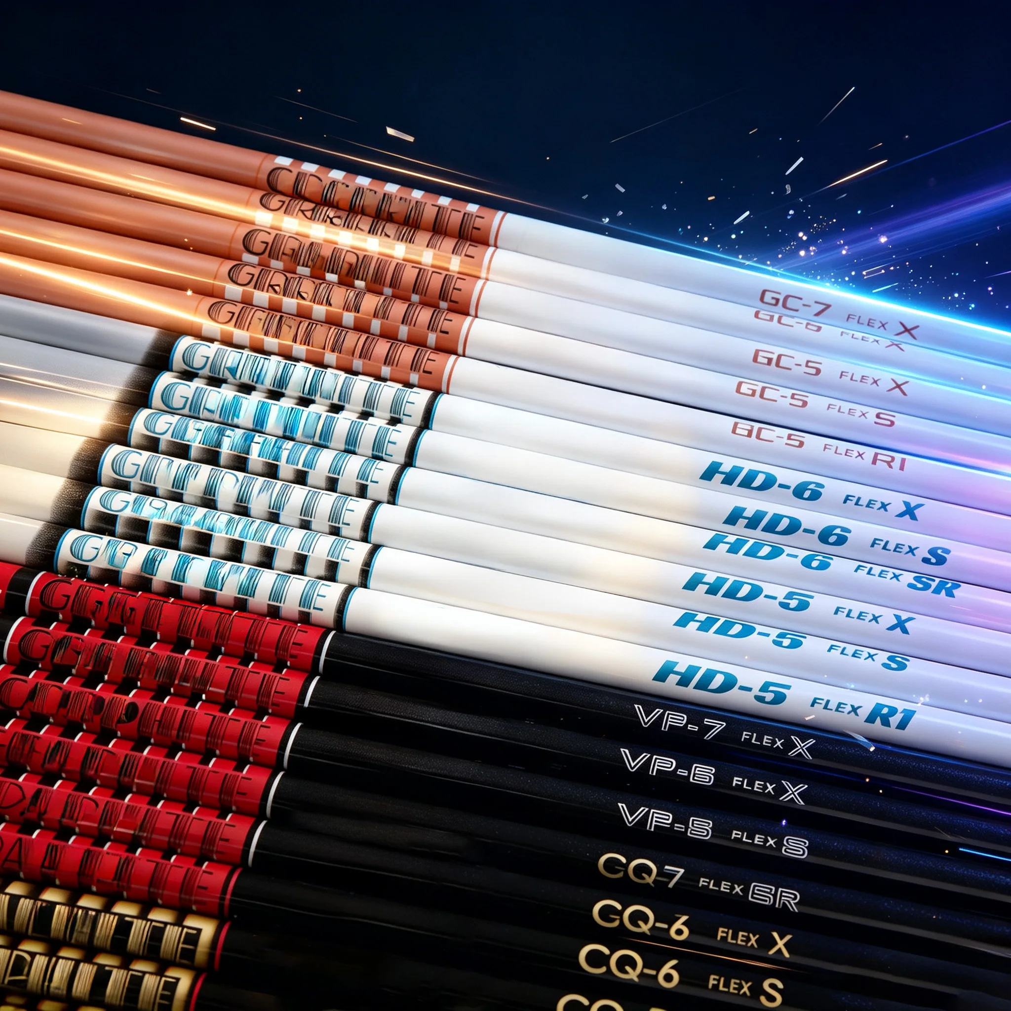 New 45inch Cq Vf Hd Gc Graphite Golf Shaft｜Driver Shaft with Precise Length of 0.335, Club Head Diameter, Lightweight, High Elasticity, High Stability, Easy to Hit the Ball