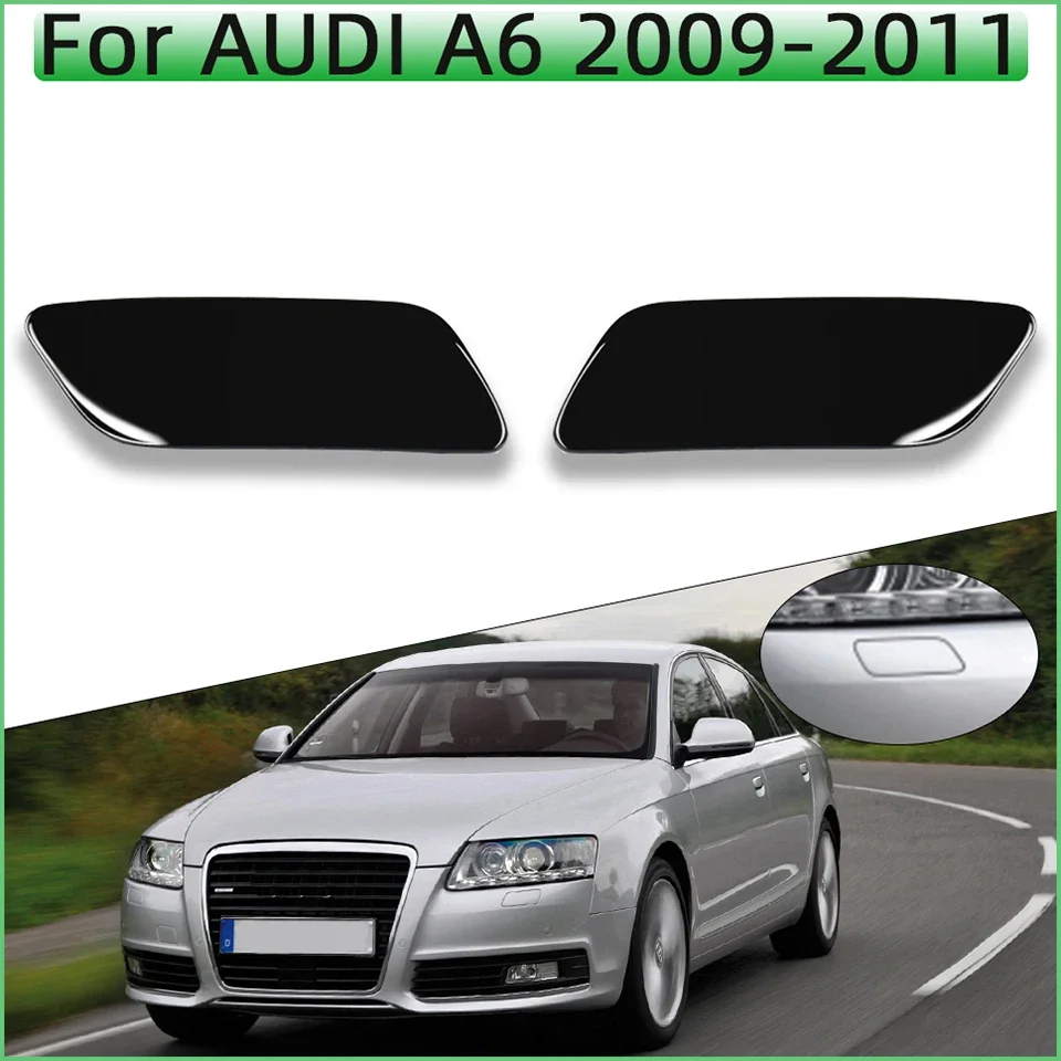 For Audi A6 2009 2010 2011 Spray Nozzle Painted Trim Lid Cap Headlight Washer Nozzle Cover Shell 4F0955275 4F0955276 Painted