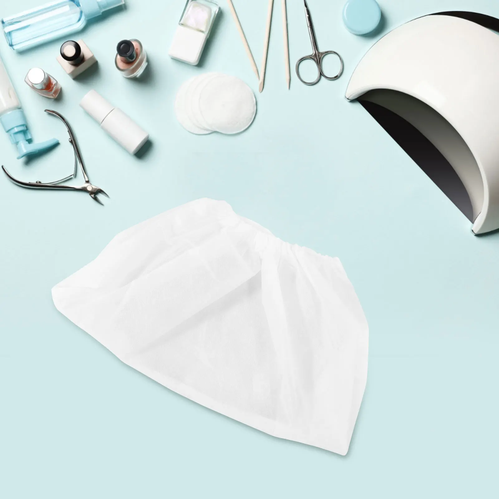 

10pcs Nail Dust Collector Bag Non-woven Primer Vacuum Cleaner Bags for Art Salon Large Capacity Elastic Band Design Practical