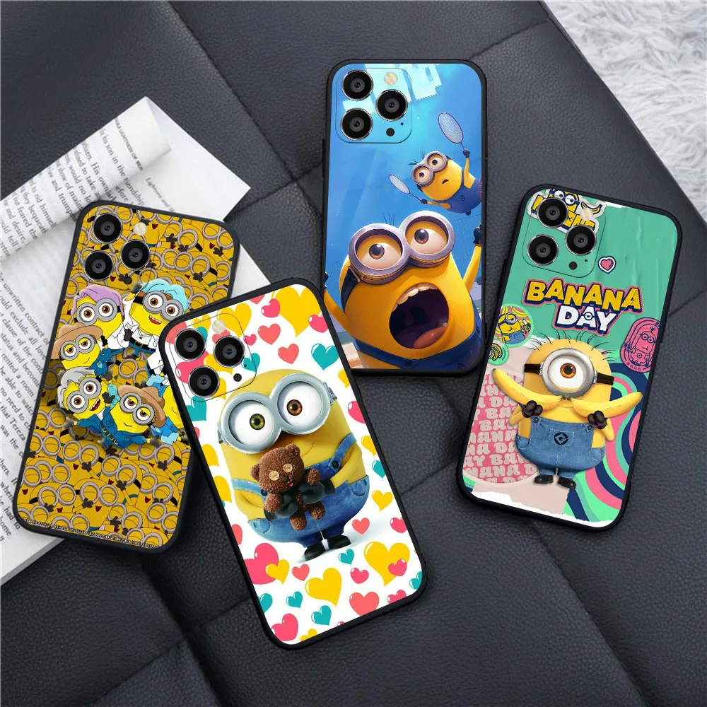 UR-11 Cartoon M-Minions Silicone Case ForHuawei Y7 Y7A Y8P Y8S Y9 Y9A Mate 20 Honor 7C 8X 20 Y9S P Smart Prime Lite Pro