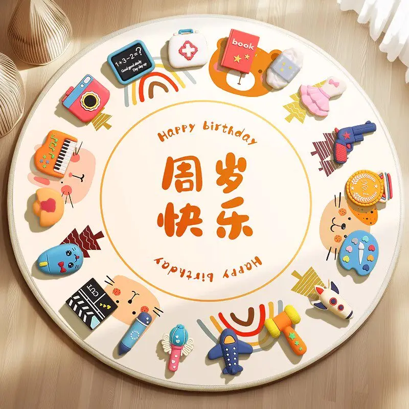 Chinese Traditional Zhuazhou First Birthday Party Decoration Set Fortune Predict Game Kit For 1 Year Old Baby Boys Girls Auspici