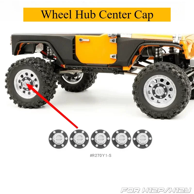 For 1/12 Scale MJX H12P H12Y RC Off‑Road Car Custom Color Wheel Hub Center Cap Replacement Cover Spare Upgrade Parts Accessories