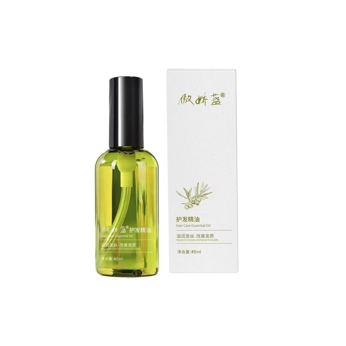 Proud Blue Hair Oil Anti-Frizz Smooth Shiny Volumizing Silky Sleek Leave-In Treatment Lightweight Nourish Long-Lasting Shine