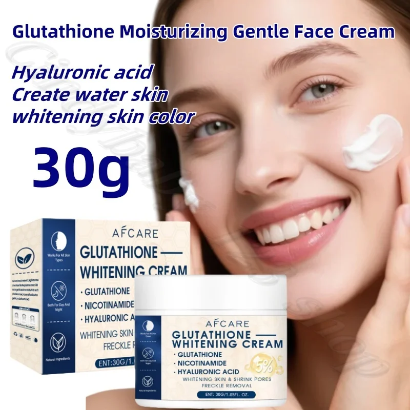 

Glutathione Moisturizing Gentle Cream Hyaluronic Acid Deep Hydrating to Create Shiny Skin Brightening Skin 30g