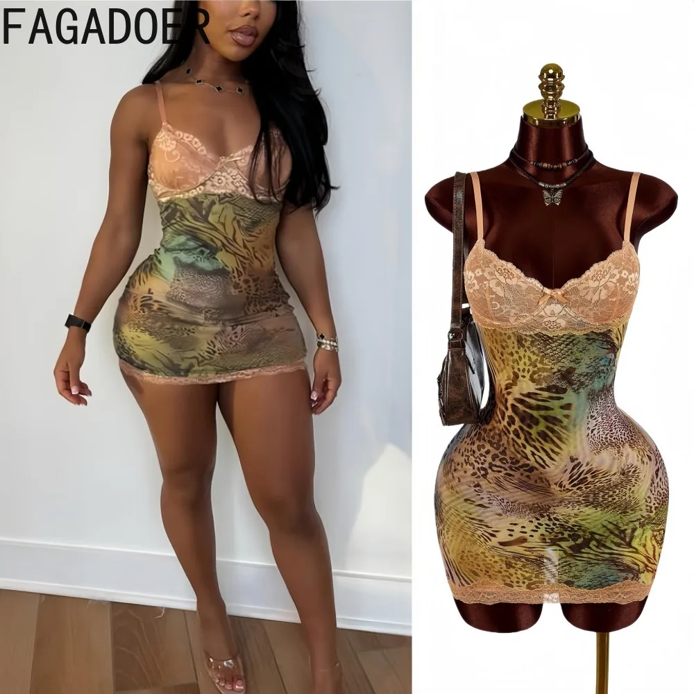 

FAGADOER Сексуальное облегающее платье с цветочным принтом и пэчворком, женское платье на тонких бретелях без рукавов с открытой спиной, женская уличная одежда, Vestidos