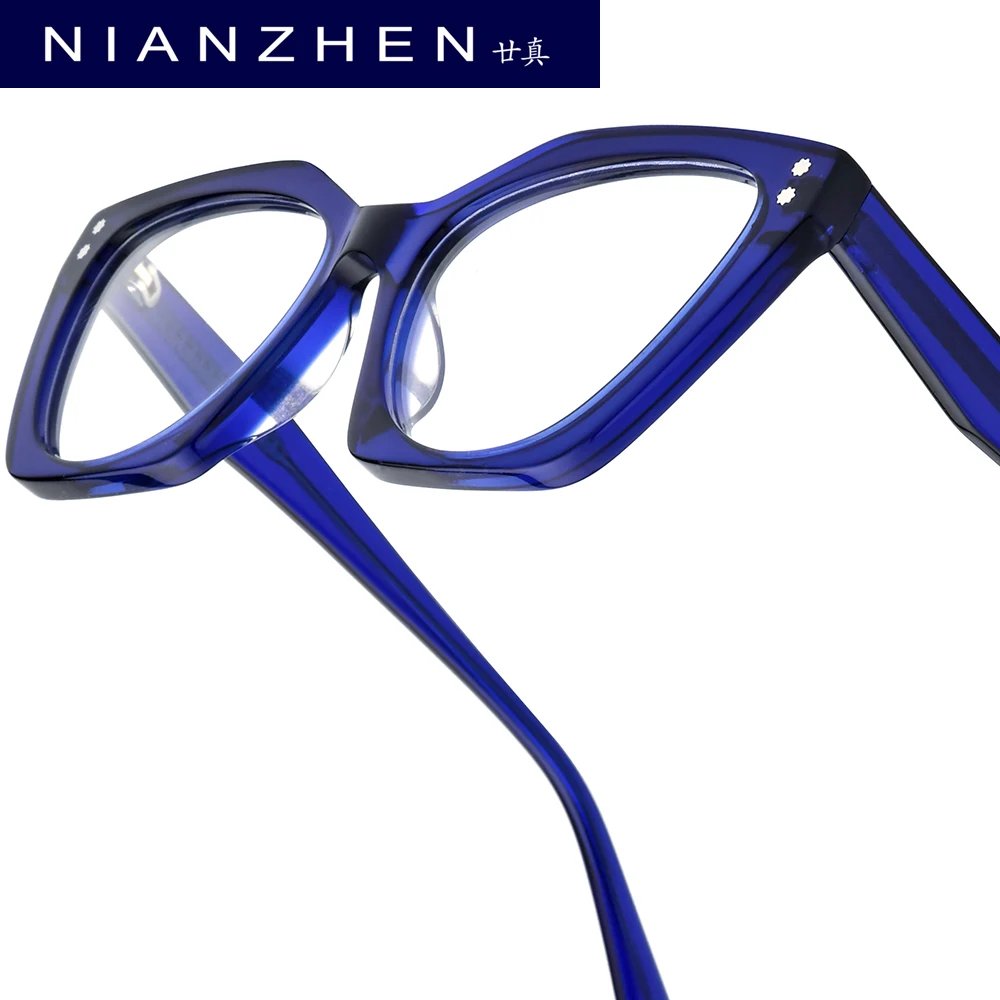 

NIANZHEN Acetate Eyeglasses Men New Butterfly Brand Design Glasses Frame Women Retro Vintage Eyewear Japanese Spectacles 88027