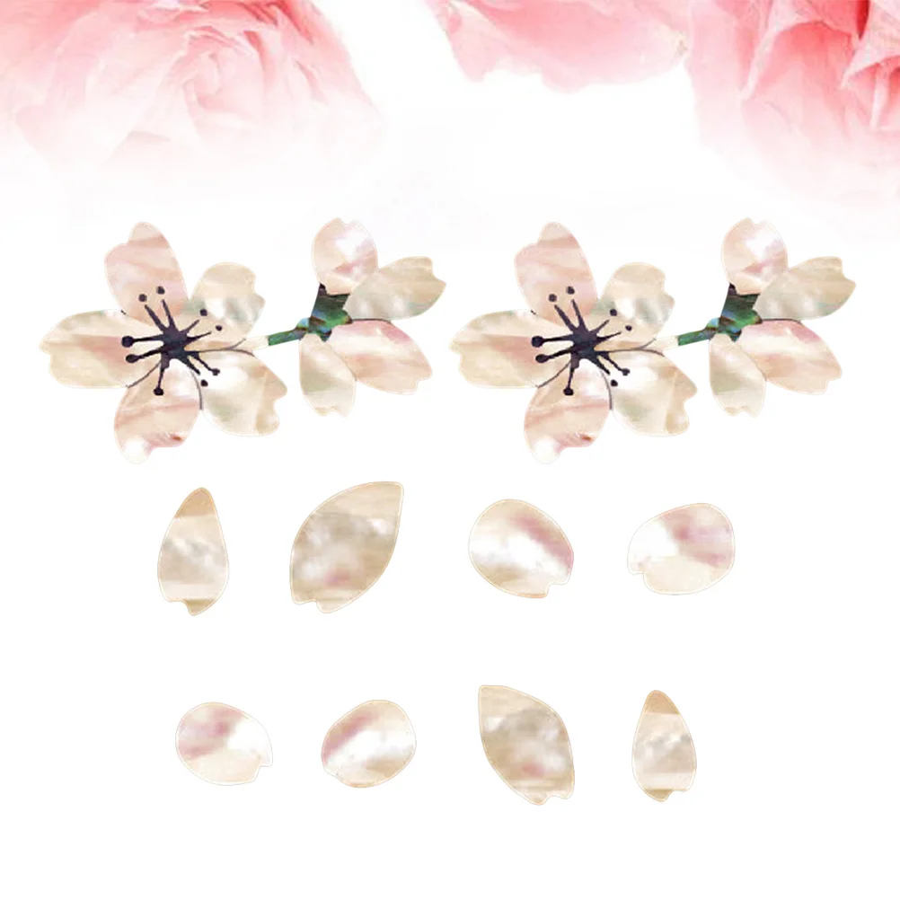 

2Pcs Guitar Panel Stickers Cherry Blossom Ukulele Bass Decals Durable Easy to Apply Musical Supplies Guitar Stickers