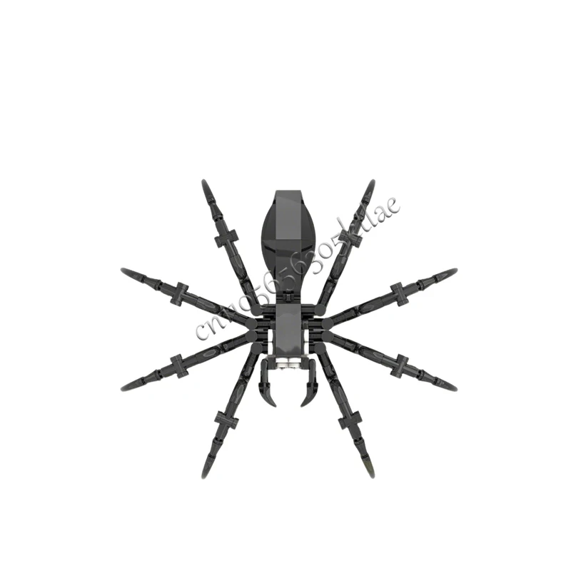 187 pièces de construction, modèle de blocs de construction modulaires personnalisables en forme d'araignée noire, design simple, éducatif, bricolage, jouet pour garçon, cadeaux de vacances