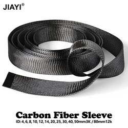 Sleeves 4-40mm High Density Tightly Black Braided Flexible Carbon Fiber Sleeving Shield Wire Cable Tube Sheath Sleeve