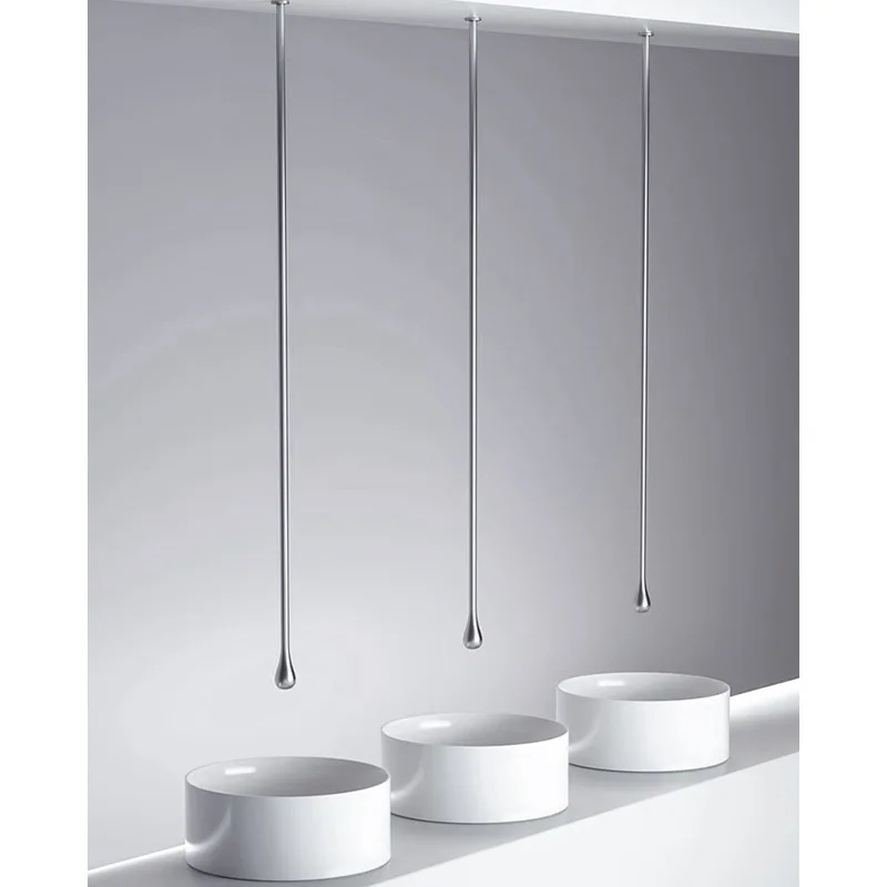 Becola Water Drop Faucet Ceiling Full Copper Ceiling In/Out Wall Concealed Ceiling Faucet Creative Art Suspension Rod Sensing
