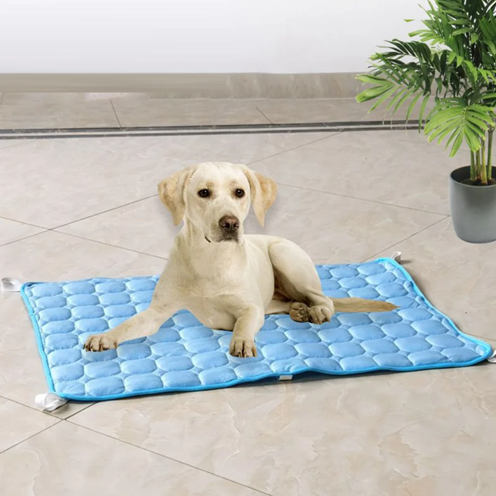 

Large Size Cool Feeling Cooling Mat for Pets Physical Cooling No Power Needed Foldable Lightweight Dog Cat Summer Rest Pad