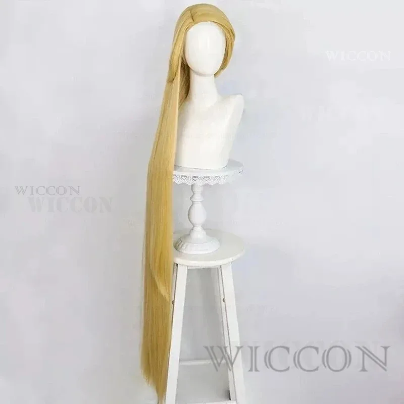 

DY20Long Blond Wig Movie Princess Cosplay Long Blonde Straight Heat Resistant Hair Halloween Anime Role Play Wigs + Wig Cap25