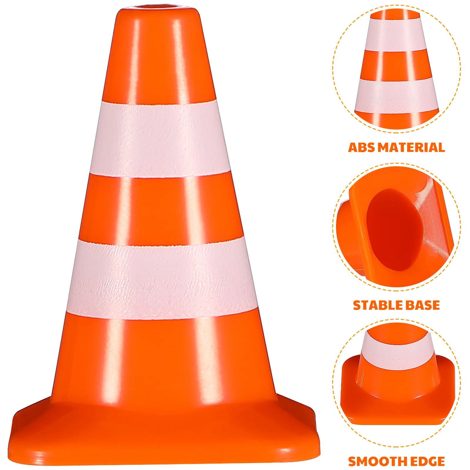 7 Pcs Props Road Sign Toddler Kids Outdoor Toys Miniature Traffic Signs Abs Simulation Cone