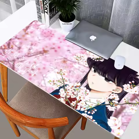Manga Chibi Komi Shouko Komi-San Girl Keyboard Mat Table Mat Students Gamer Desktop Mousepad Gaming Mouse Pad Writing Desk Mats