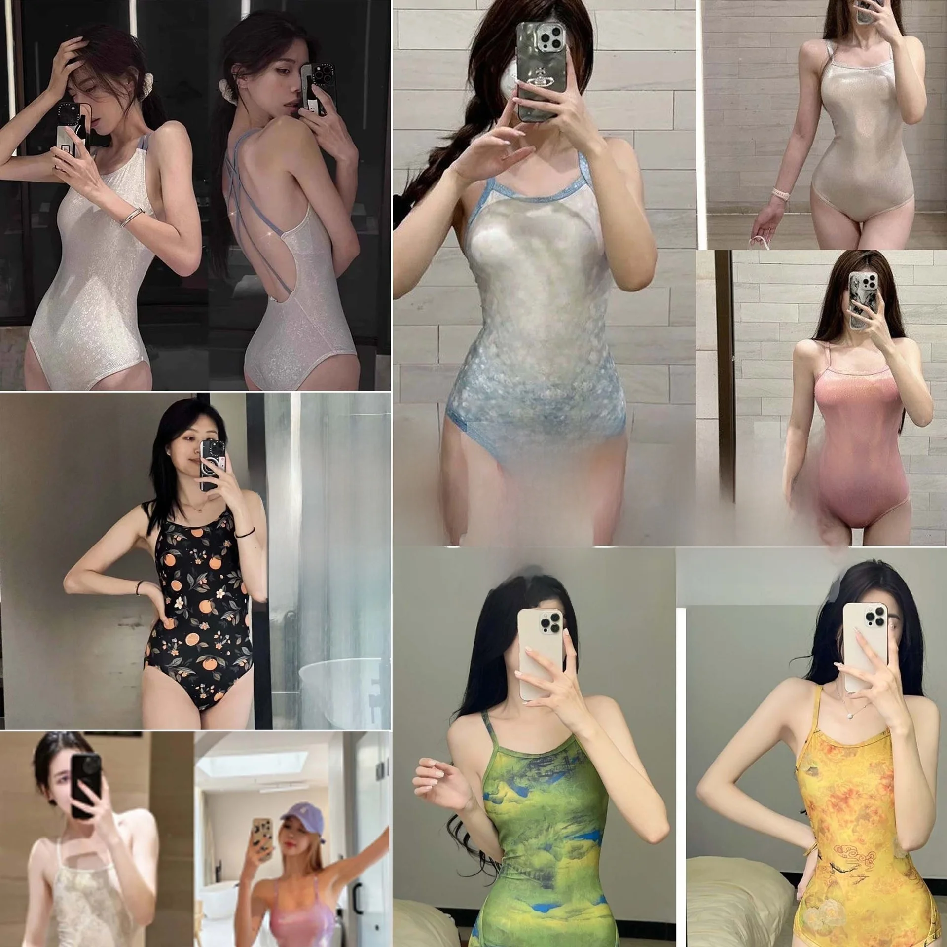 

Коллекция 2025: Профессиональные глянцевые разноцветные спортивные купальники для танцев и плавания, женская тренировочная одежда, цельные купальники