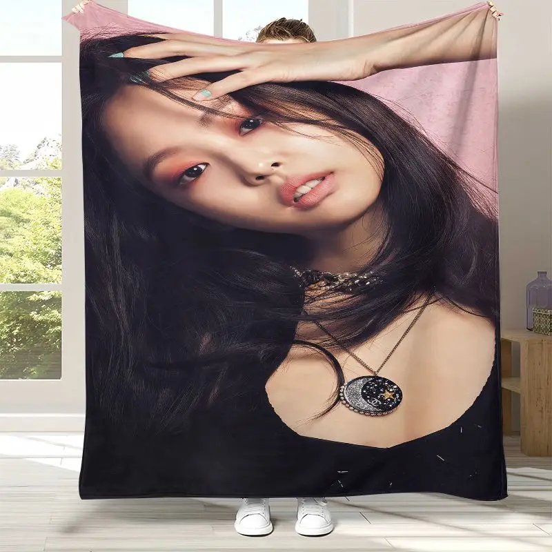 Korean Idol J-Jennie Solo Less Than A Lover Flannel Throw Blanket,Cozy Blanket for Bed,Sofa,Living Room,Picnic,Home Decor Kids