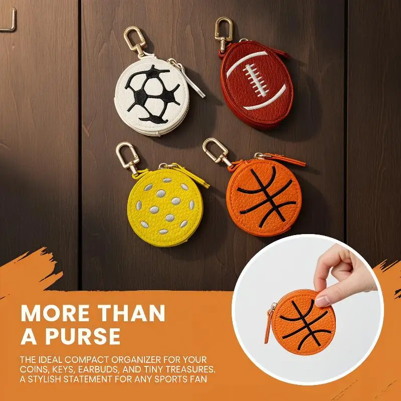 Small Ball Design Coin Purse Headphone Pouch Ideal for Gym and Outdoor Activities view 4