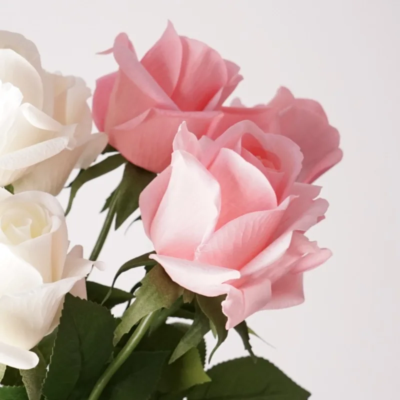 10 Stück Feuchtigkeitsspendende Künstliche Rosen, Echt Aussehende Rosen, Brautstrauß, Hochzeitsdekoration, Blumenarrangement, Party- und Heimdekoration – Detail 9
