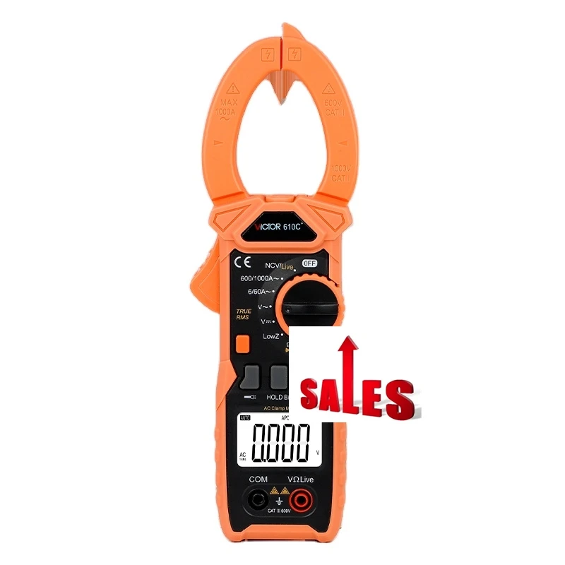 

VICTOR 610C+ Auto Range True RMS Digital Clamp Meter 40mm Jaw With NCV / Live line / Max. /Min.Measurement Clamp Multimeters