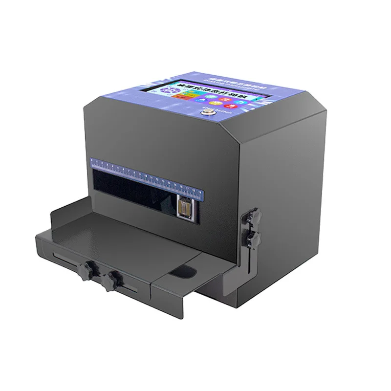 Desktop  concave-convex curved surface coding machine packaging bag packaging box bottle cap static inkjet coding machine